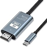 USB Type-C to HDMI 変換ケーブル 2M接続ケーブル Type C HDMI変換アダプター hdmi type-c 4K映像出力タイプC to hdmi 対応 40Gbps転送 設定不要 iPhone 15 Pro MacBook Air/Pro/iPad Pro/iMac2018以降Galaxy S20/S20+用USB-Cデバイス対応在宅勤務会議テレビプロジェクター