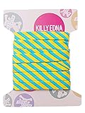KILLYEDNA(キリーエドナ)縁どりバイアステープ(ストライプ・グリーン×イエロー)