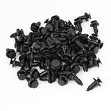 100個オートカーバンパーフェンダー8ミリメートルホールプッシュプラスチックリベットファスナーブラック