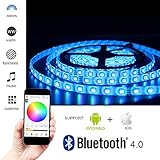 Solarphy 5050 LED Strip Light 16.4ft (5m) 300 LEDS Waterproof Color Changing LED Strip RGB Rope Ligh
