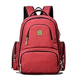GOYAKU【ゴヤク】マザーズバッグ リュックサック 大容量 ママバッグ マザーバッグ 軽量 多機能 マタニティ用品 パパバッグ 015-gyyxb-qm1490-1(F レッド )