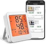 JJ JULIE JAPANスマート温湿度計 Bluetooth 高精度 スマートフォン対応 スマートセンサー データ保存機能対応 CSV出力対応 四角バックライト