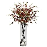 Nearly Natural 1316-RD Giant Cherry Blossom Arrangement, Red [並行輸入品]