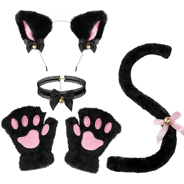 マリームーン ツインカラーファーキャット ブラック ハロウィン 黒猫 8