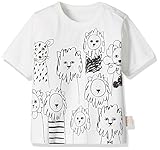 People Tree (ピープルツリー) レオレオプリント オーガニックコットンベビーTシャツ ホワイト系 70