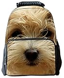 sea-junop環境保護3dフェルト動物印刷Studentバックパック – 犬