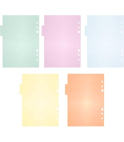 こやページ Amazon | A5バインダーインデックスディバイダー サイズ6タブ