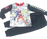 宇宙戦隊キュウレンジャー 光るパジャマ 長袖パジャマ バンダイ (110cm, ブラック)