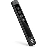 AMERTEER レーザーポインター PPTスライド用リモート ワイヤレス プレゼンター USB充電式 リモートコントロール PSC認証済み ハイパーリンク操作 PowerPoint、Keynote、Google等対応 収納パック付き ブラック （0