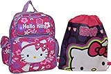 Hello Kitty embroidered 12" School Backpack W/ Bonus Sling Bag [並行輸入品]