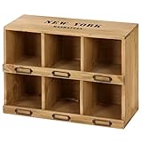 不二貿易 木製ラック 6マス ブラウン 23473