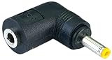 CNCTWO(コネクトツー) 外径3.5mm/内径1.35mm(メス)-外径4.0mm/内径1.7mm(オス)-DC形状変換 L字型アダプタ 24V/5A対応 C235134017L