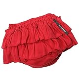 【日本製】プラチナムベイビー 2段フリルブルマ スカート★フライス綿100％ (レッド)