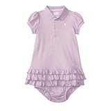 ポロラルフローレン ポニー付 ラッフルド半袖ワンピース パープル (女の子3～9か月用) 6M [並行輸入品]