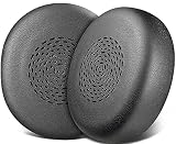 SOULWIT イヤーパッド イヤークッション Jabra Evolve2 75 PC Wireless ヘッドホン 用 交換パッド Evolve 75に対応しない プロテインレザー 耳当て ヘッドパッド ‐ ブラック