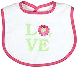 Raindrops Love Embroidered Bib, Pink by Raindrops