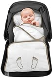 Elli & Nooli PadiBlanket 50% Organic Stroller Padding Plus Layer Blanket, Natural Beige, 0 Plus Mont