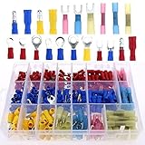 Glarks 330pcs 22-16 / 16-14 / 12-10 Gauge Nylon Heat Shrink Waterproof Electrical Insulated Quick Sp