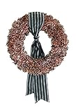 彩か SAIKA 【クリスマス】 リース 緑 茶 グリーン ブラウン デコレーション 飾り Deer w/Peacock Ball Wreath CXQ-713L