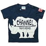 《初夏盛夏対応》 CHANNEL(チャンネル) 天竺CHANNEL WALKING半袖Tシャツ 110cm /ネイビー NO.CN-7217