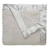 Elegant Baby Ultra Plush Satin Border Blanket, Gray, 36 x 45 by Elegant Baby
