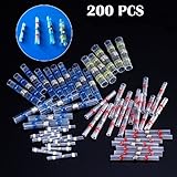 200パック4サイズ防水はんだスリーブ熱収縮チューブ端子コネクタ