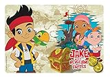 Disney "ジェイクとネバーランドのかいぞくたち" Kids Meal Timeプラスチックプレイスマット。Makes Clean Up A Breeze 。