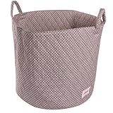 Minene Storage Basket Grey with white spot Large- round storage baskets, large fabric storage basket