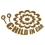 imoninn CHILD in car ステッカー　【パッケージ版】　No.27　デンデンムシさん　（ゴールドメタリック）