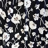 リバティプリント 別注 国産 タナローン 50％に縮小 フラジャイル・ブルームス 30cm以上10cm単位販売 LIBERTY FABRICS 布 生地 (アンバーブラック)