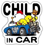 CHILD IN CAR チャイルドインカー 反射マグネットシート 青 135mm×142mm 防水加工 日本製
