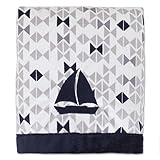 Nautica Kids Mix & Matchベルボアヨットブランケットinネイビー/グレー