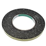 多用途 クッションテープ スポンジテープ 強力 粘着 屋内 用 クロス 付き (1.ブラック 厚み3mm 幅1cm)