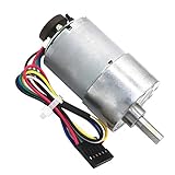 Fenteer 電動ギヤモータ　DC 24V　高トルク　DCギヤモータ　コネクタ　シリンダギアモータ　エンコーダ付2相減速機モータ　全11タイプ選べる - 76rpm