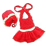 9402子供水着　女児　女の子用ワンピース水着　ベビー水着キッズみずぎ　スイミング ウェア　ジュニア　小学生 (2XL, 赤)