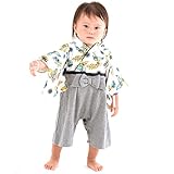 袴 ロンパース 男の子 カバーオール ベビー キッズ 兜 60～70サイズ