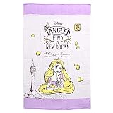 MORIPiLO ラプンツェル タオルケット 夏用 子供 保育園 (ディズニー タオルお昼寝ケット パープル) 90x140cm 洗える 綿100 Disney キャラクター グッズ まくらのモリシタ