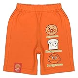 アスナロ（ボトムス ハーフパンツ） ハーフパンツ 子供 アンパンマン プリント 短パン 半ズボン 綿100％80 オレンジ