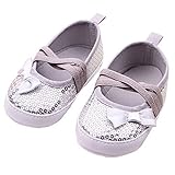 Fairy Season ベビー シューズ ファーストシューズ 子供靴  赤ちゃんシューズ 可愛い リボン 3-18ヶ月 (13, シルバー)