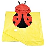 Nice Days（ナイス　ディズ）　 子どもバスローブ 　可愛いキャラクター　 (イエローてんとう虫)