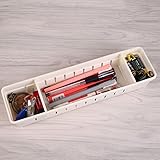 Kicode カラフルなクリエイティブプラスチック 無料ディバイダーメイク食器収納ボックス （白）