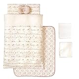 【セット買い】Hoppetta スリースルーマット付きたまご掛けお布団セット ポスキィ+merry merry 6重ガーゼケット