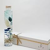 ハーバリウム Refreshing Blue （ リフレッシング ブルー ）１本 スリーブ付 ギフト箱 プレゼント などに最適です