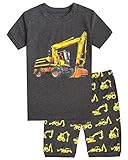 IF Pajamas シャベルカー 子供用 ショーツ パジャマセット コットン100% カラー: グレー