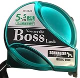 シュナウザー　メタルカラーコンベックス　BossLock（ボスロック）　尺付相当目盛付　SB-5525 (ターコイズ)