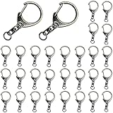 クラフトパーツ屋 キーホルダー 金具 パーツ 大 アンティークゴールド 30個