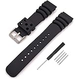 SEIKO セイコー 腕時計交換用バンド 取付幅18mm 20mm 22mm 24mm 潜水用防水ゴムベルト ラバーストラップ DAL0BP SKA293J2 SKA291J1 …