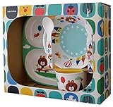 デコレ aurinko メラミンランチ5pcsギフトセット くま