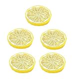 Qingsun 5pcs人工レモンスライス人工フルーツホーム装飾フェイクレモンスライス食品フルーツ B01HO4DCS6
