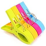 8pcs Largeサイズプラスチックビーチタオルクリップホルダーフックアソートカラーキルトクリップハンガー防風クリップClothespin